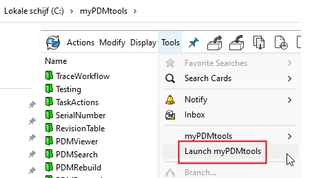 1 - Launch myPDMtools