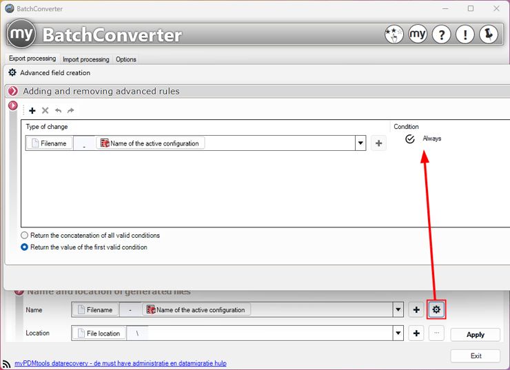 01 - BatchConverter Settings