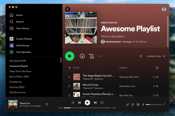 6 - Spotify playlist