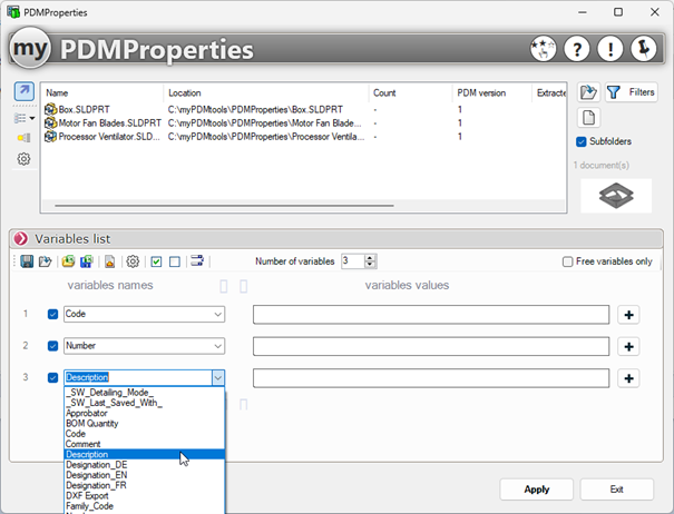 2 - PDMProperties interface