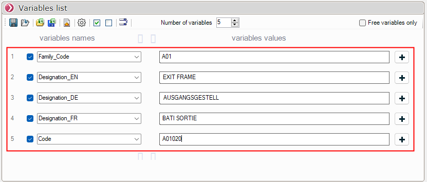 5 - Variables gevuld