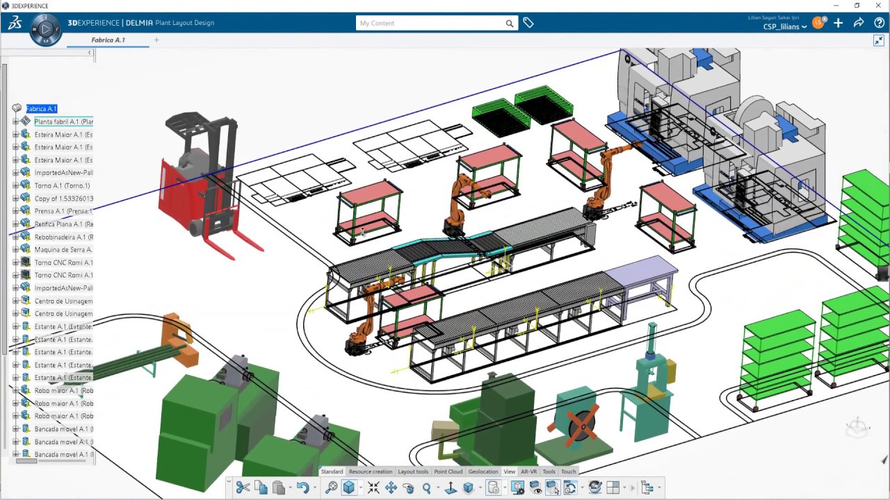 Delmia virtuele fabriek uitleg video YT