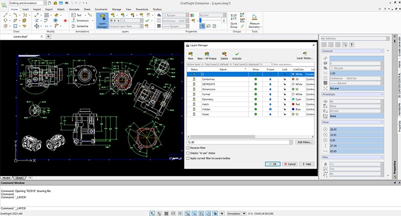 DraftSight Professional - Layers 800px