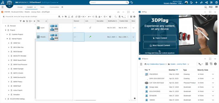 Databeheer Enovia DraftSight 3DEXPERIENCE in 2025 xDraftSight