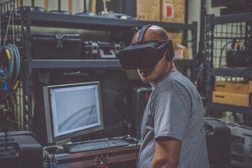 solidworks met een virtual reality headset