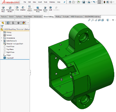 solidworks model wijzigen 