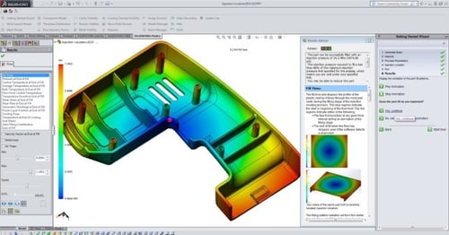 SOLIDWORKS Plastics spuitgiet simulatie
