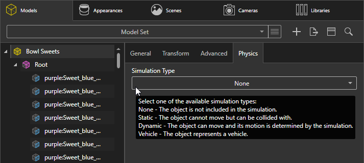 1. Simulation Type - Options