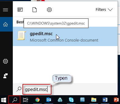 6 Start gpedit_msc