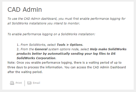 CAD Admin error