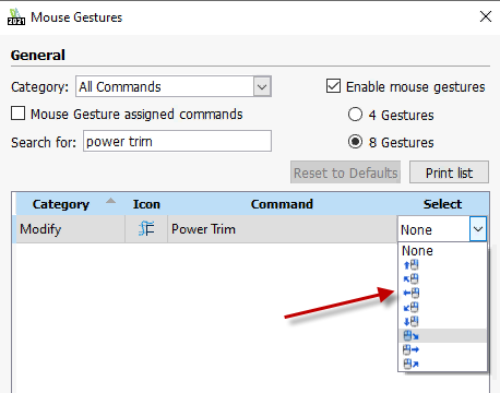 DraftSight Mouse gesture aanpassen_4
