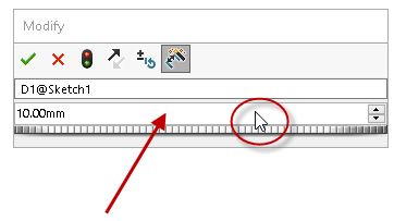 scrollwiel increment