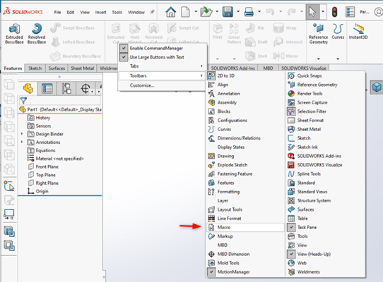 selecteer macro toolbar-2