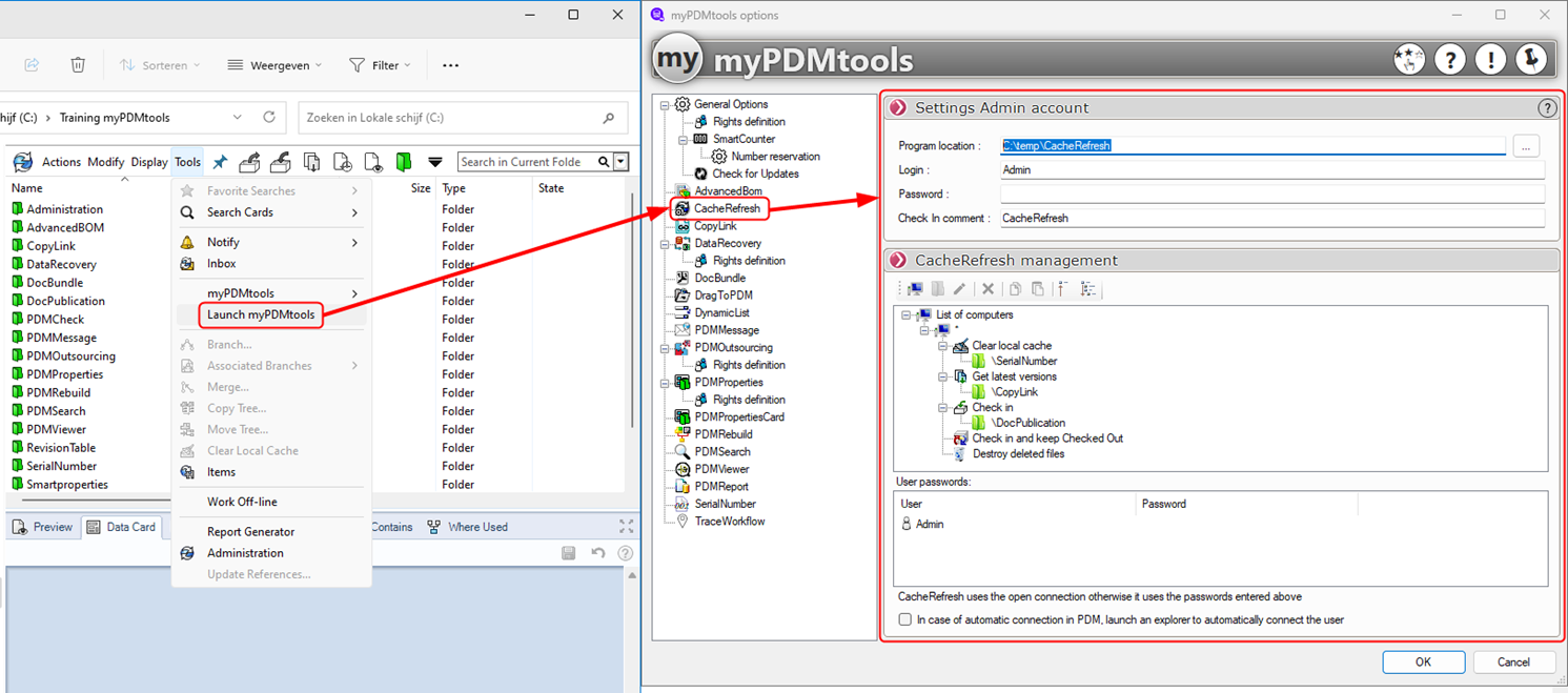 visiativ mypdmtools cacherefresh pagina