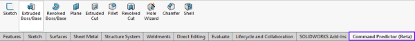 solidworks command predictor beta